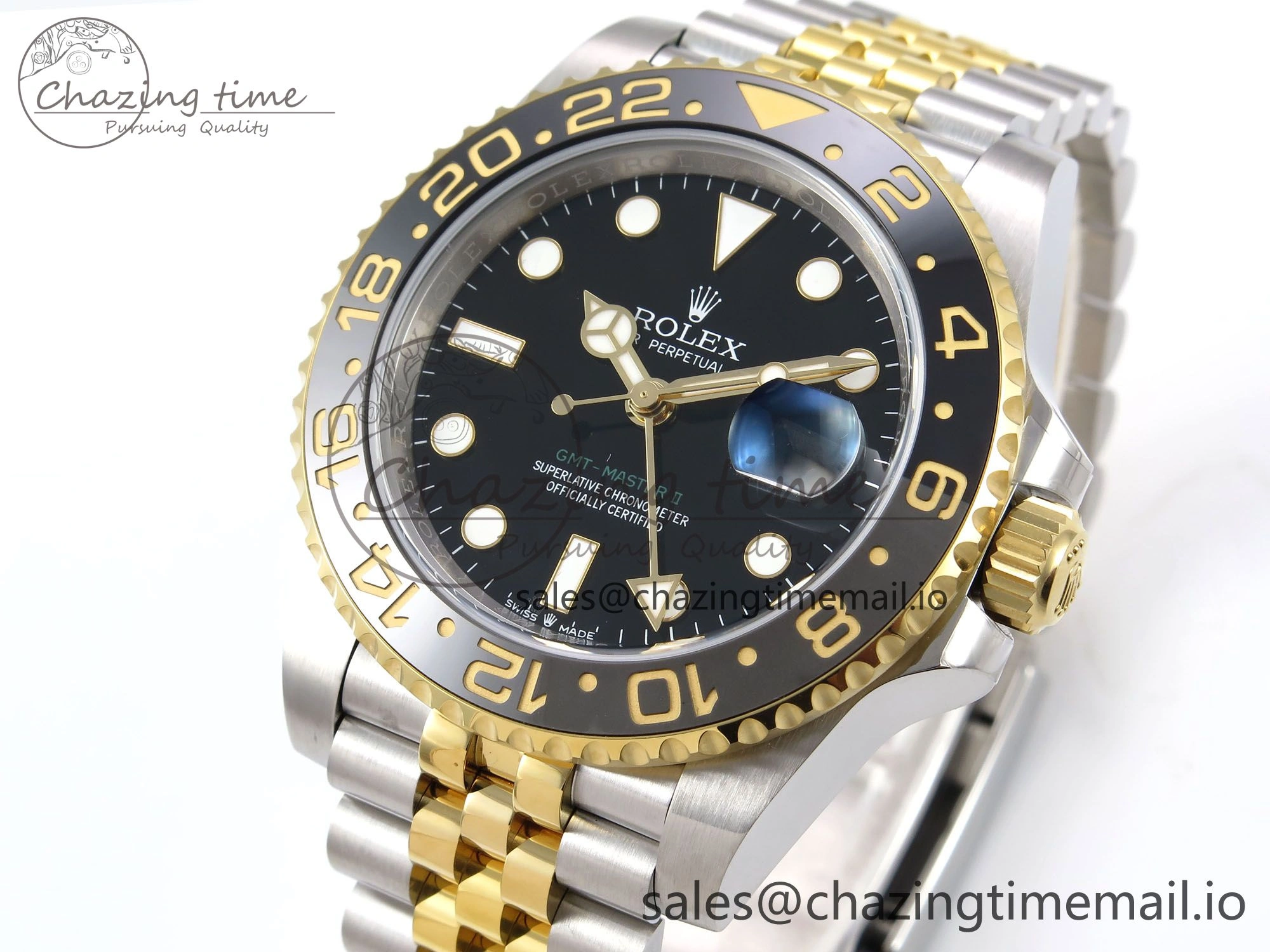 Classic GMT-Master II 126713 GRGN 904L EWEF 1:1 Best Edition on SS YG Jubilee Bracelet SH3285 CHS 1068