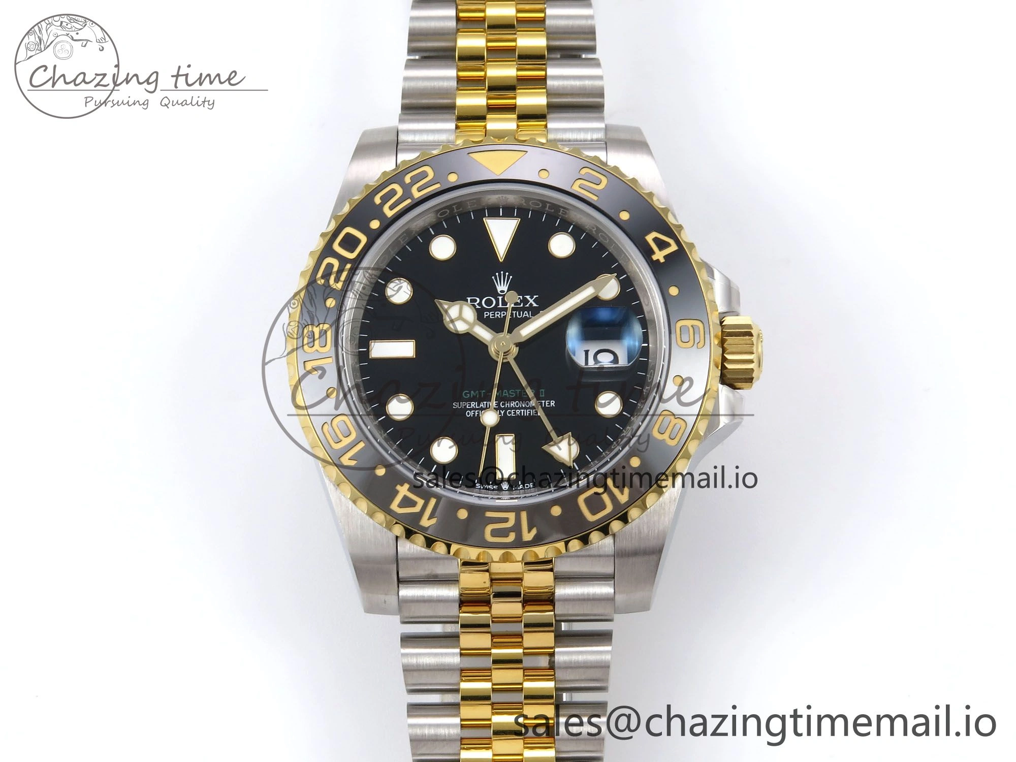 Classic GMT-Master II 126713 GRGN 904L EWEF 1:1 Best Edition on SS YG Jubilee Bracelet SH3285 CHS 1068