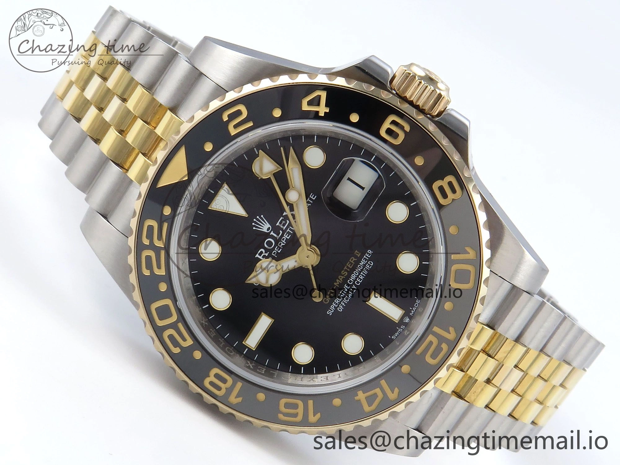 NewStyle GMT-Master II 126713 GRGN 904L QF 1:1 Best Edition on SS YG Jubilee Bracelet SH3285 V 278