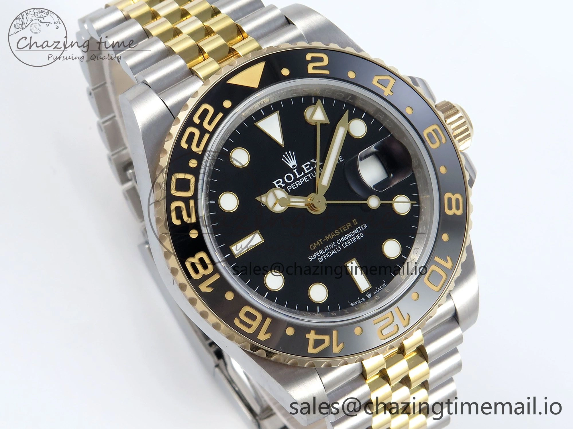 NewStyle GMT-Master II 126713 GRGN 904L QF 1:1 Best Edition on SS YG Jubilee Bracelet SH3285 V 278