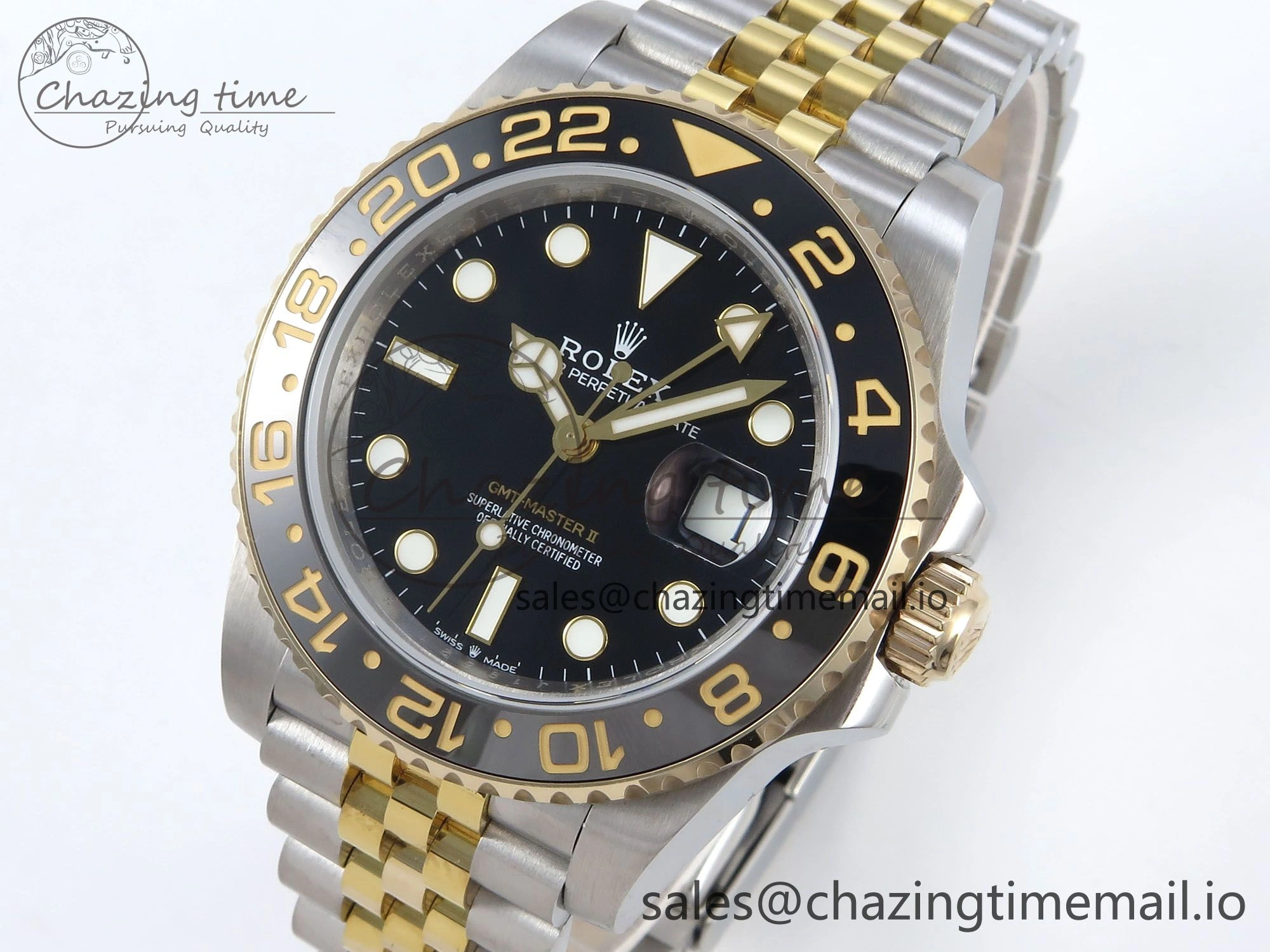 NewStyle GMT-Master II 126713 GRGN 904L QF 1:1 Best Edition on SS YG Jubilee Bracelet SH3285 V 278