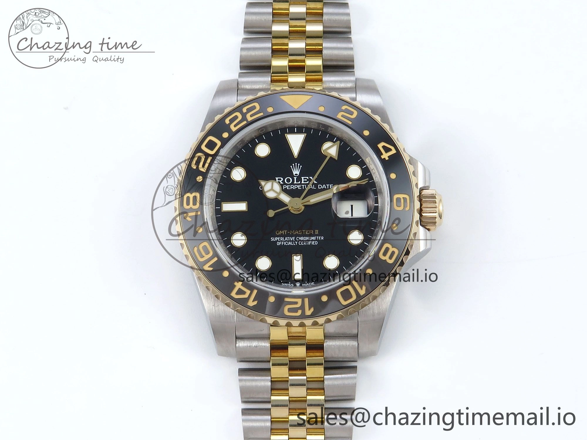 NewStyle GMT-Master II 126713 GRGN 904L QF 1:1 Best Edition on SS YG Jubilee Bracelet SH3285 V 278