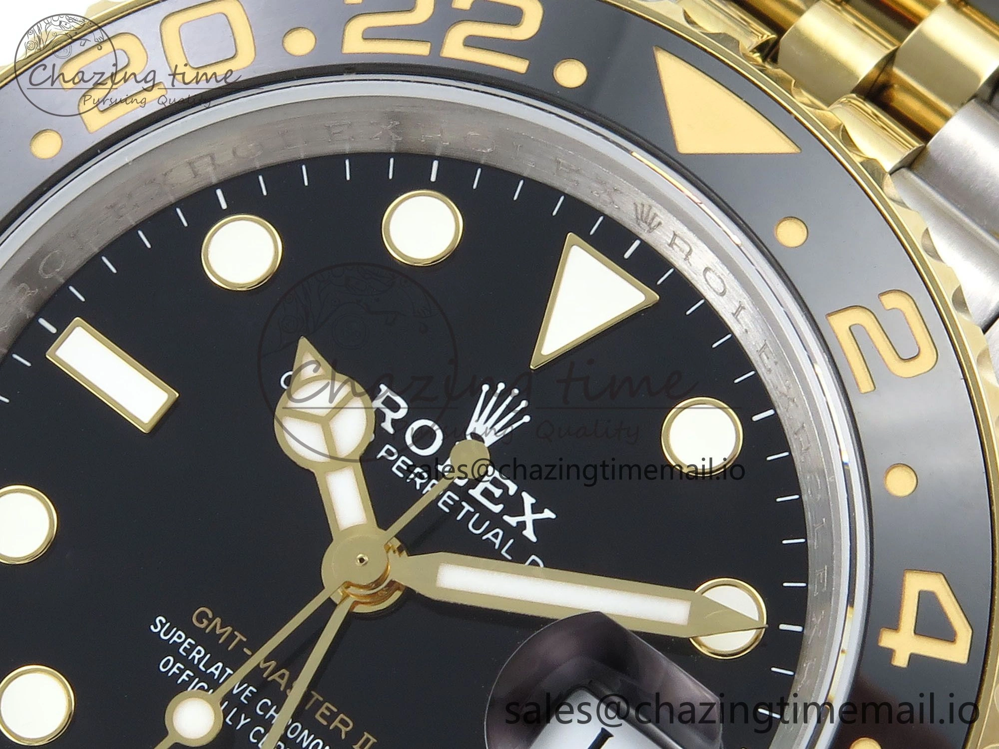 Tailored GMT-Master II 126713 GRGN 904L QF 1:1 Best Edition on SS YG Jubilee Bracelet SH3285 V 1209