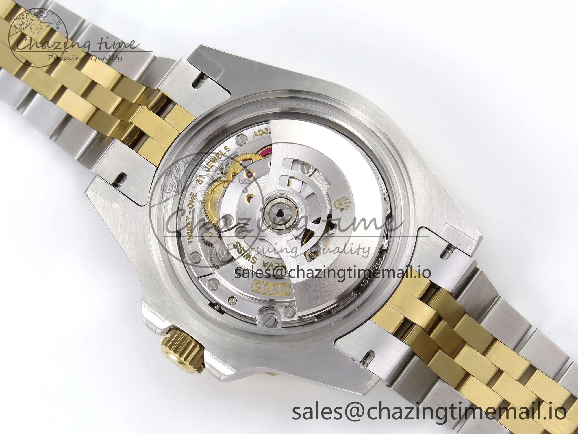 Tailored GMT-Master II 126713 GRGN 904L QF 1:1 Best Edition on SS YG Jubilee Bracelet SH3285 V 1209