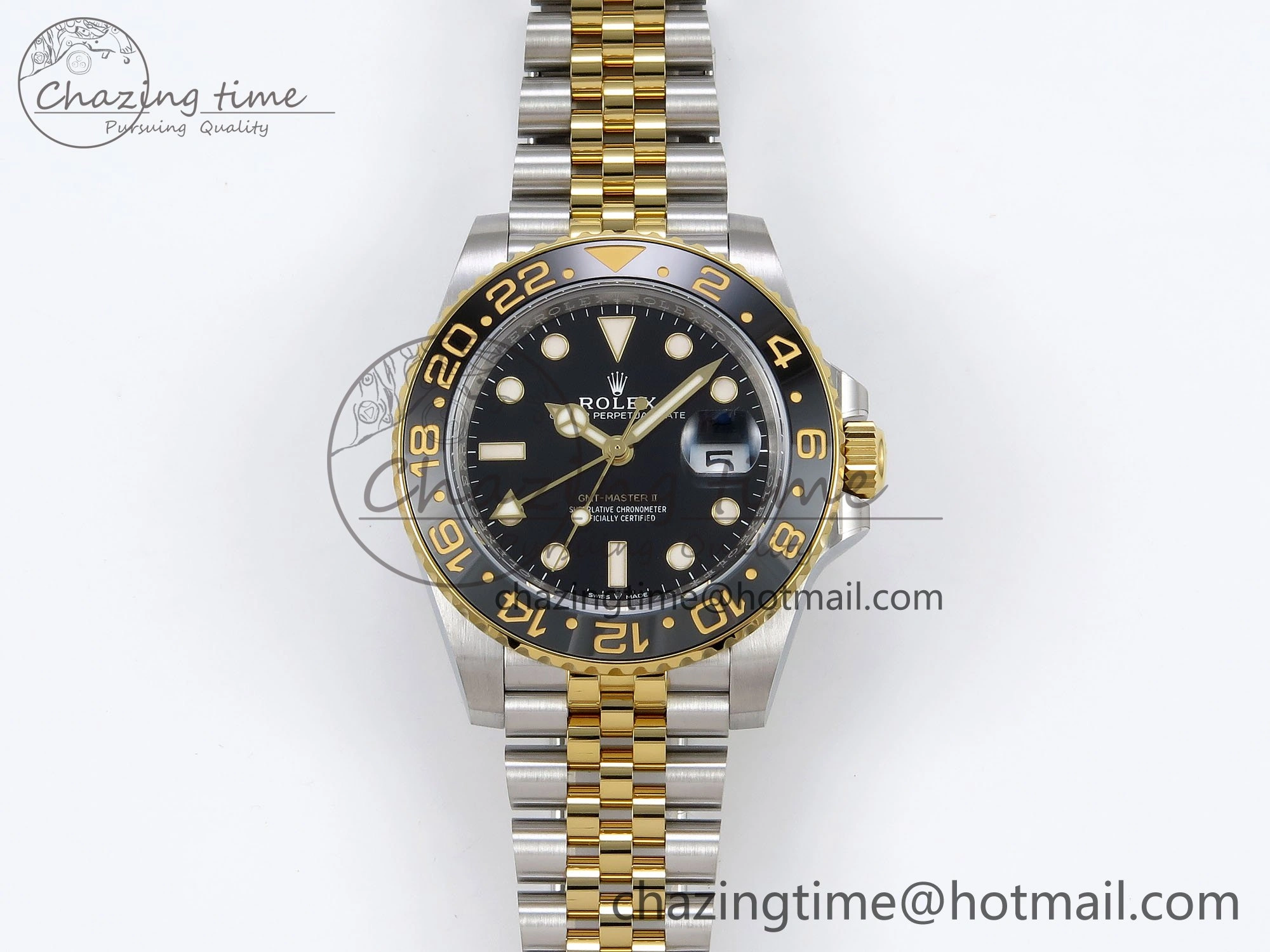 GoAnywhere GMT-Master II 126713 GRNR ARF 1:1 Best Edition Black Dial on YG SS Jubilee Bracelet VR3285 CHS 1663