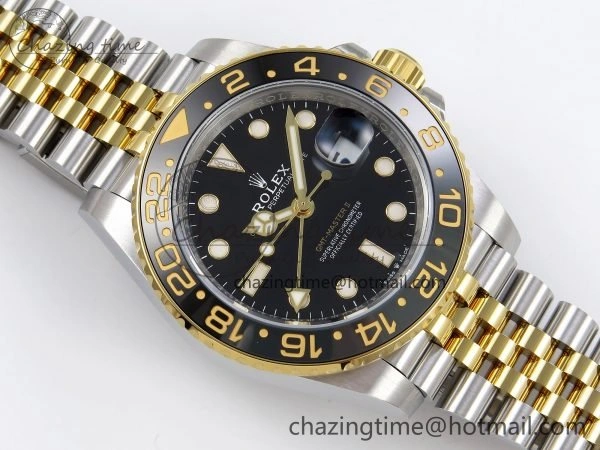 GoAnywhere GMT-Master II 126713 GRNR ARF 1:1 Best Edition Black Dial on YG SS Jubilee Bracelet VR3285 CHS 1663