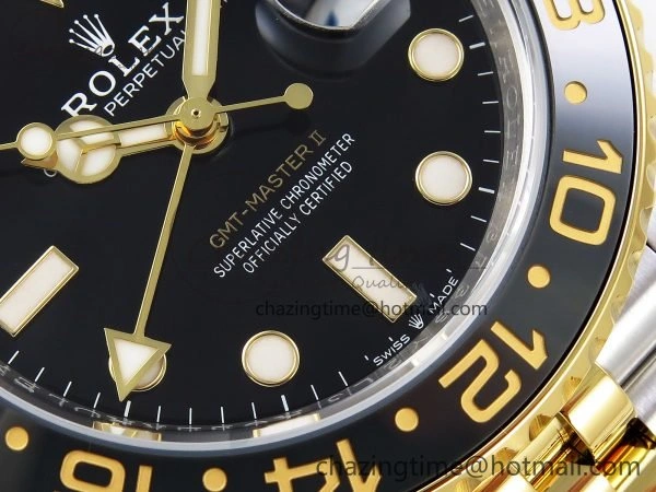 GoAnywhere GMT-Master II 126713 GRNR ARF 1:1 Best Edition Black Dial on YG SS Jubilee Bracelet VR3285 CHS 1663