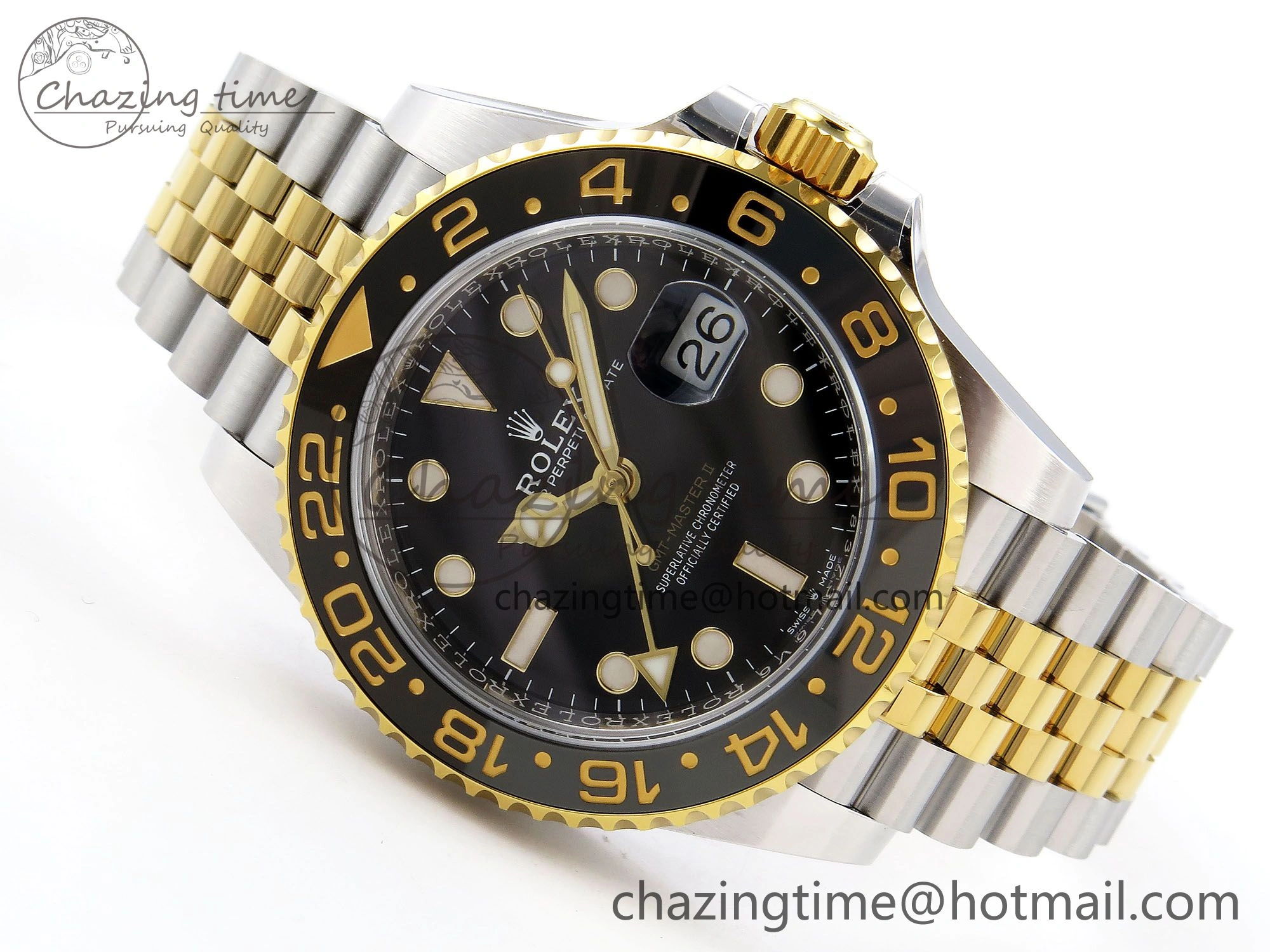 QuickDry GMT-Master II 126713 GRNR ARF 1:1 Best Edition on Black Dial SS YG Bracelet Super Clone SH3285 CHS (Gain Weight) 1318