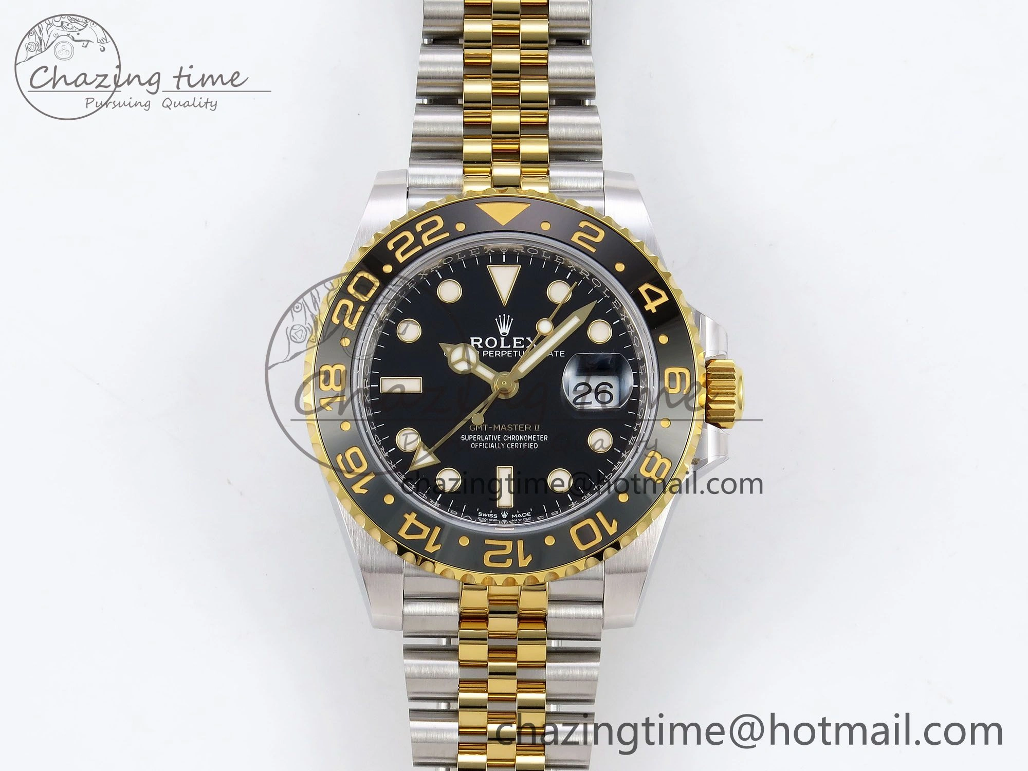 QuickDry GMT-Master II 126713 GRNR ARF 1:1 Best Edition on Black Dial SS YG Bracelet Super Clone SH3285 CHS (Gain Weight) 1318