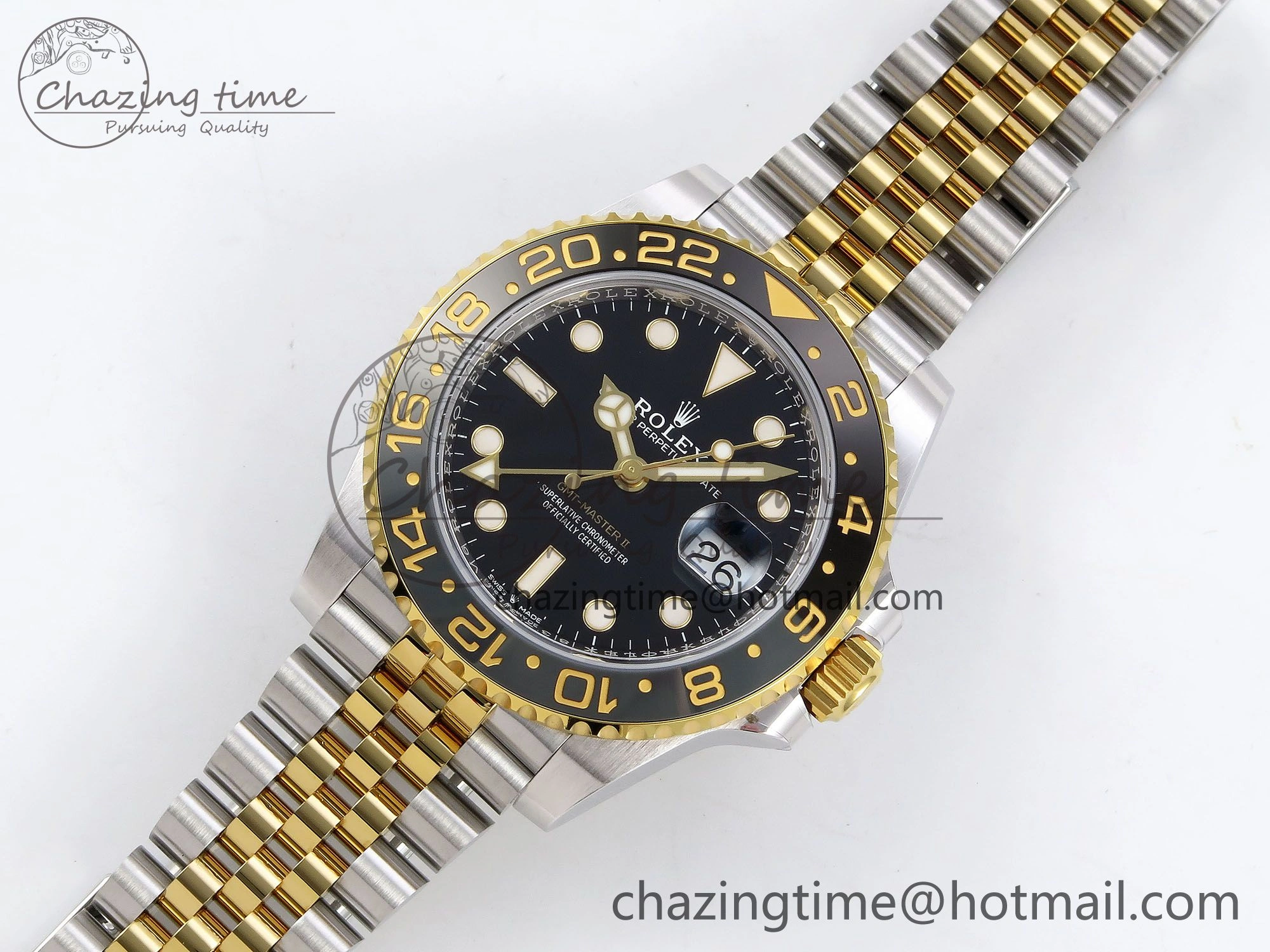 QuickDry GMT-Master II 126713 GRNR ARF 1:1 Best Edition on Black Dial SS YG Bracelet Super Clone SH3285 CHS (Gain Weight) 1318