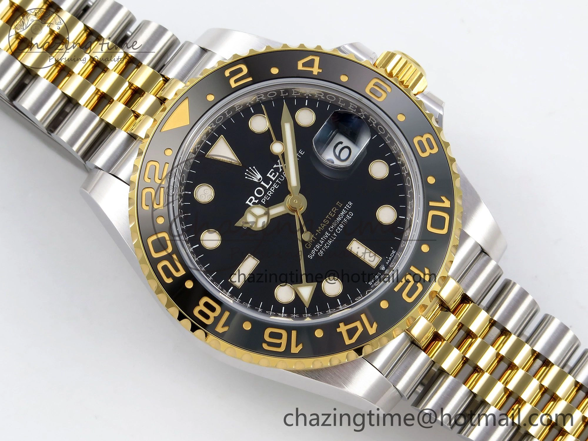 QuickDry GMT-Master II 126713 GRNR ARF 1:1 Best Edition on Black Dial SS YG Bracelet Super Clone SH3285 CHS (Gain Weight) 1318