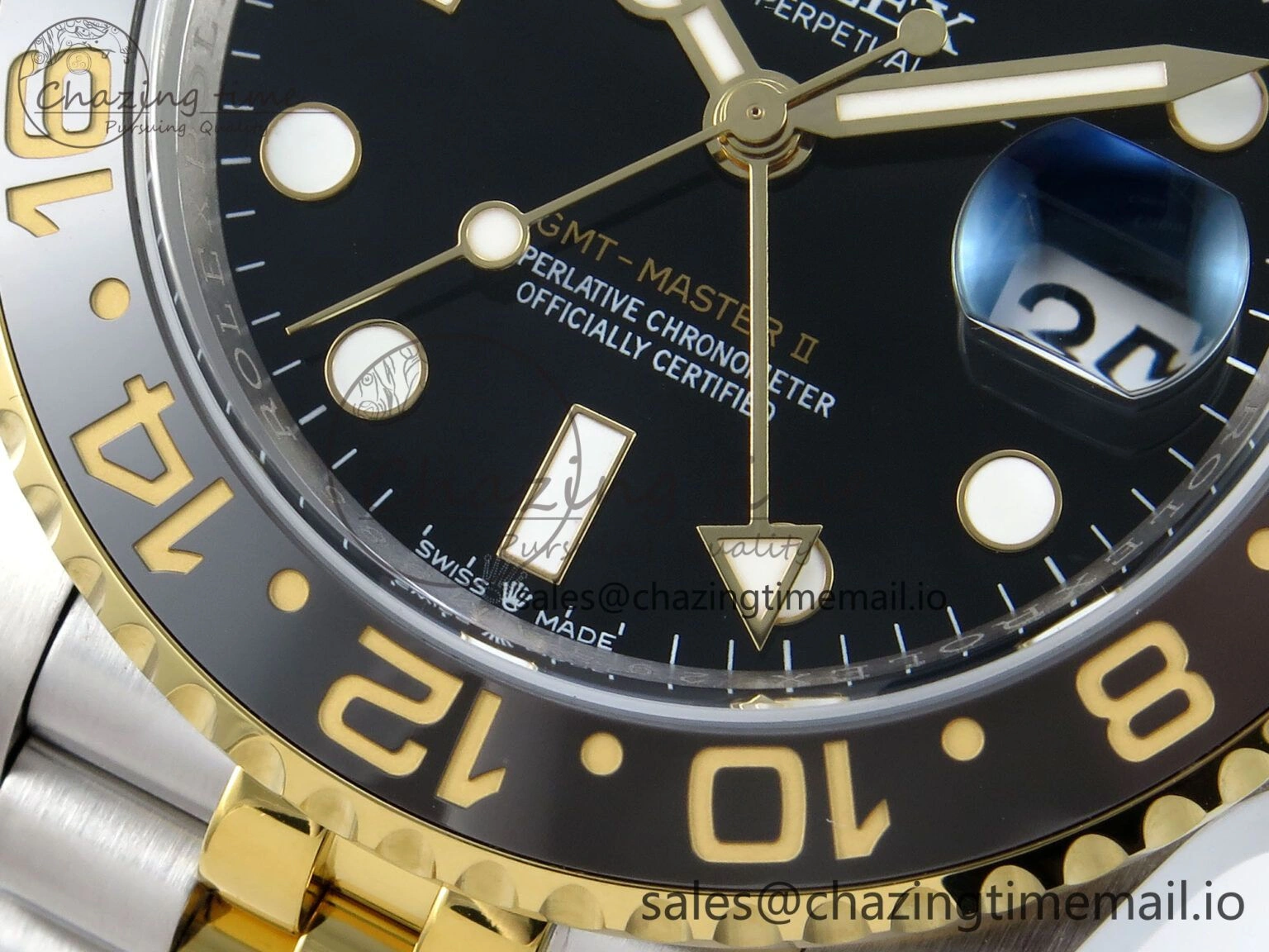 GMT-Master II 126713 GRNR Black Gray Ceramic 904L Steel EWE 1:1 Best Edition on Jubilee Strap EWE3285 V Supportive 830