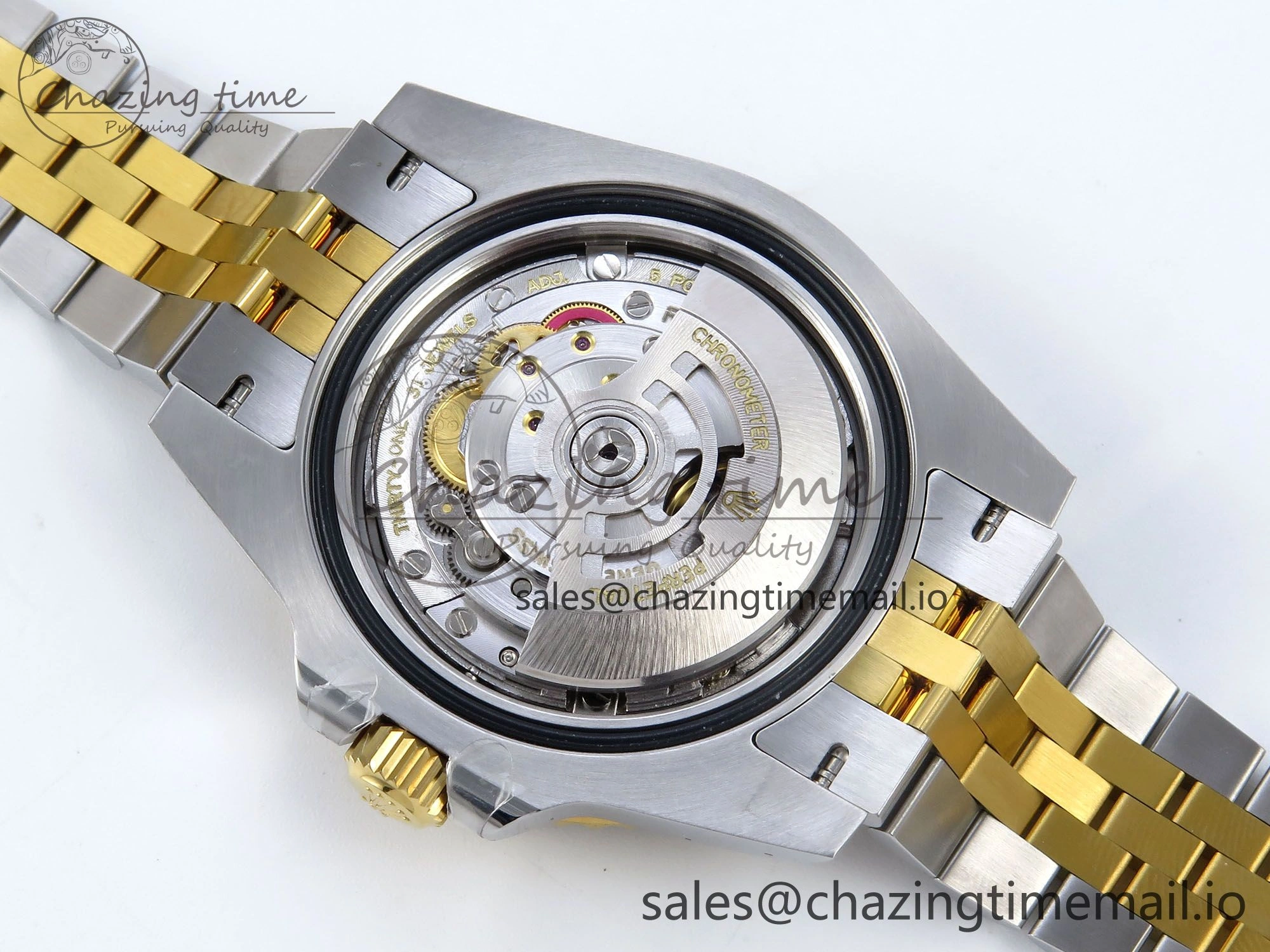GMT-Master II 126713 GRNR Black Gray Ceramic 904L Steel EWE 1:1 Best Edition on Jubilee Strap EWE3285 V Supportive 830