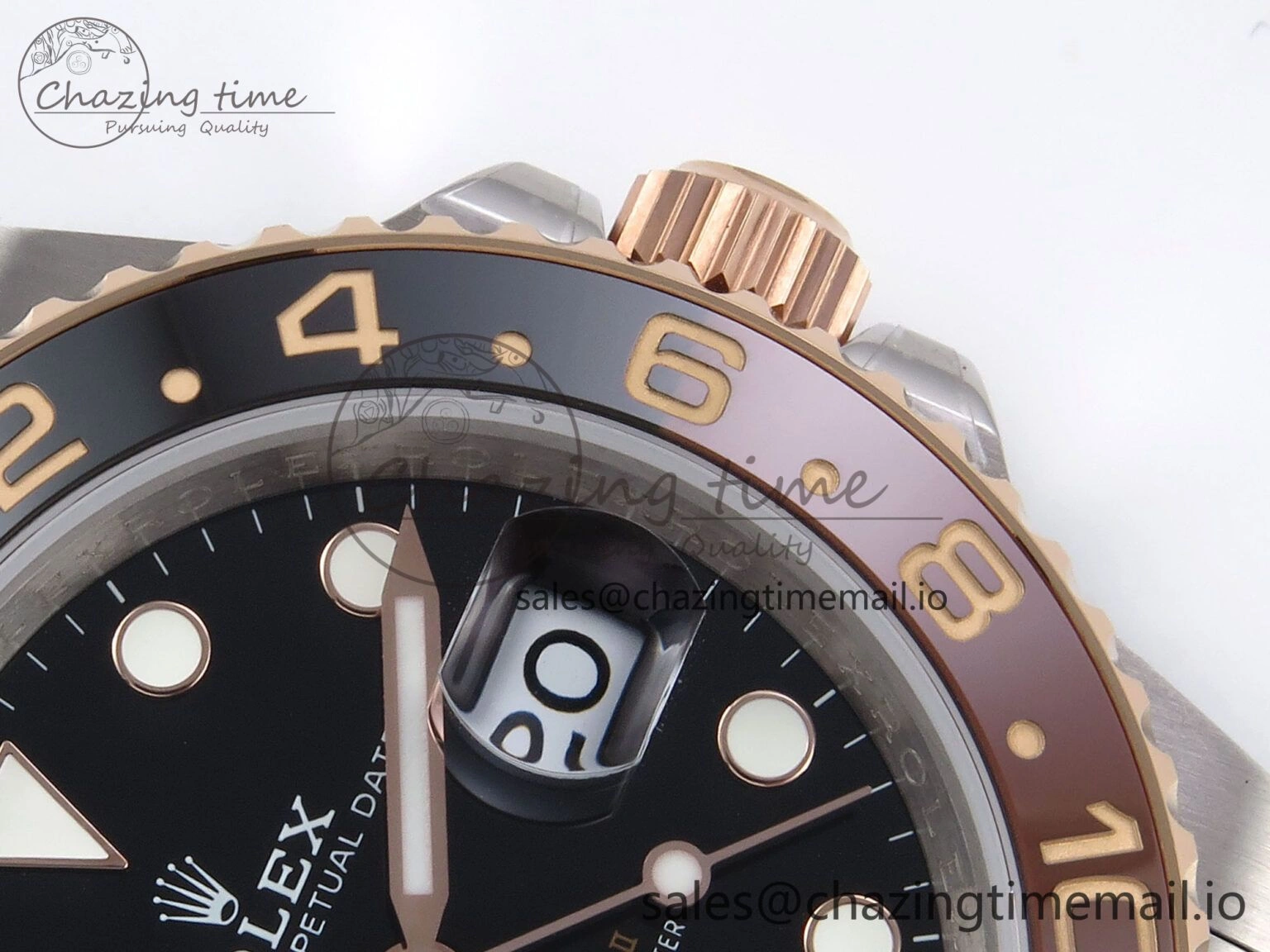 GMT-Master II 126715 CHNR 904L QF 1:1 Best Edition on SS RG Bracelet SH3285 V MultiPurpose 1210