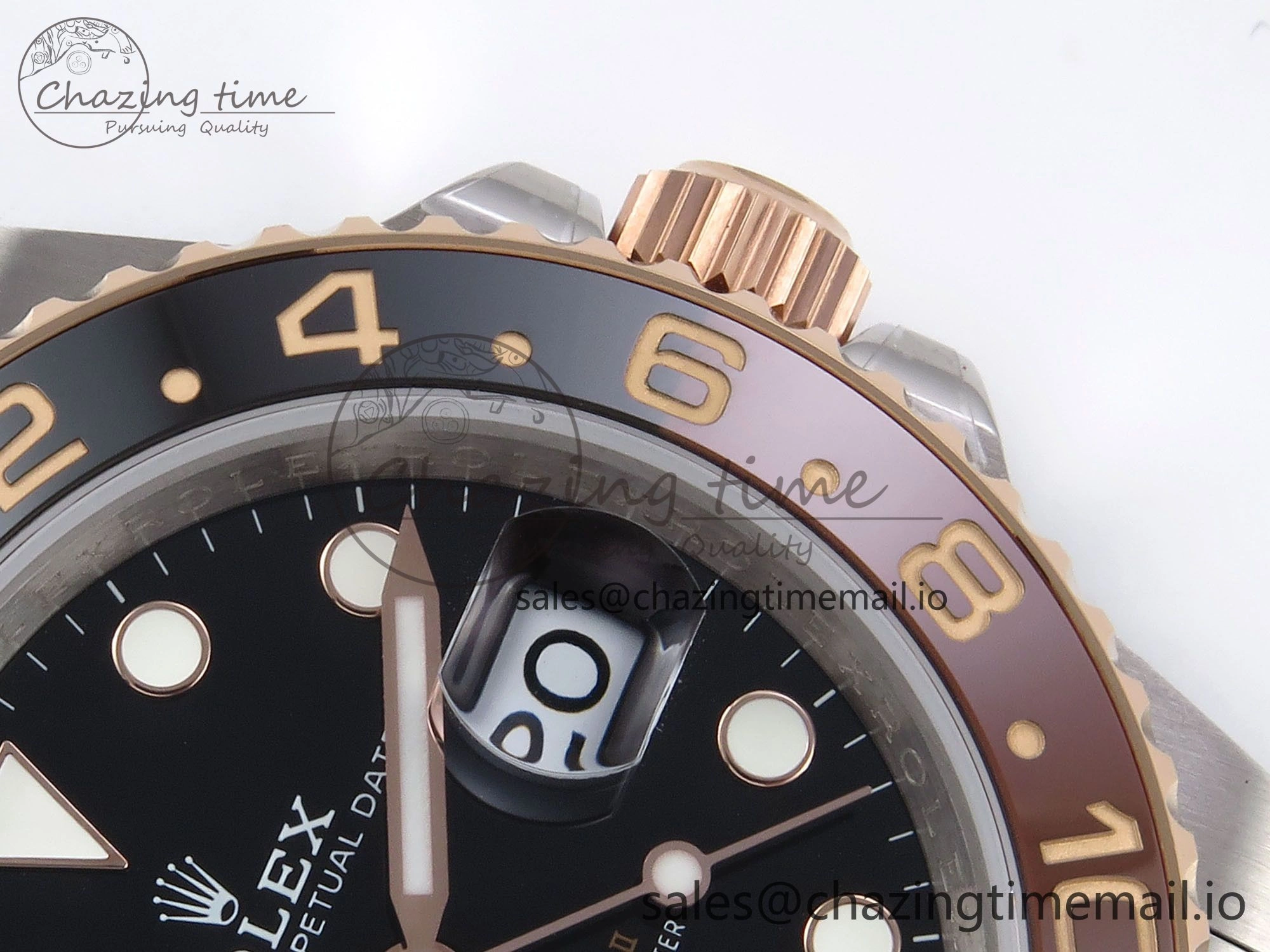 GMT-Master II 126715 CHNR 904L QF 1:1 Best Edition on SS RG Bracelet SH3285 V MultiPurpose 1210