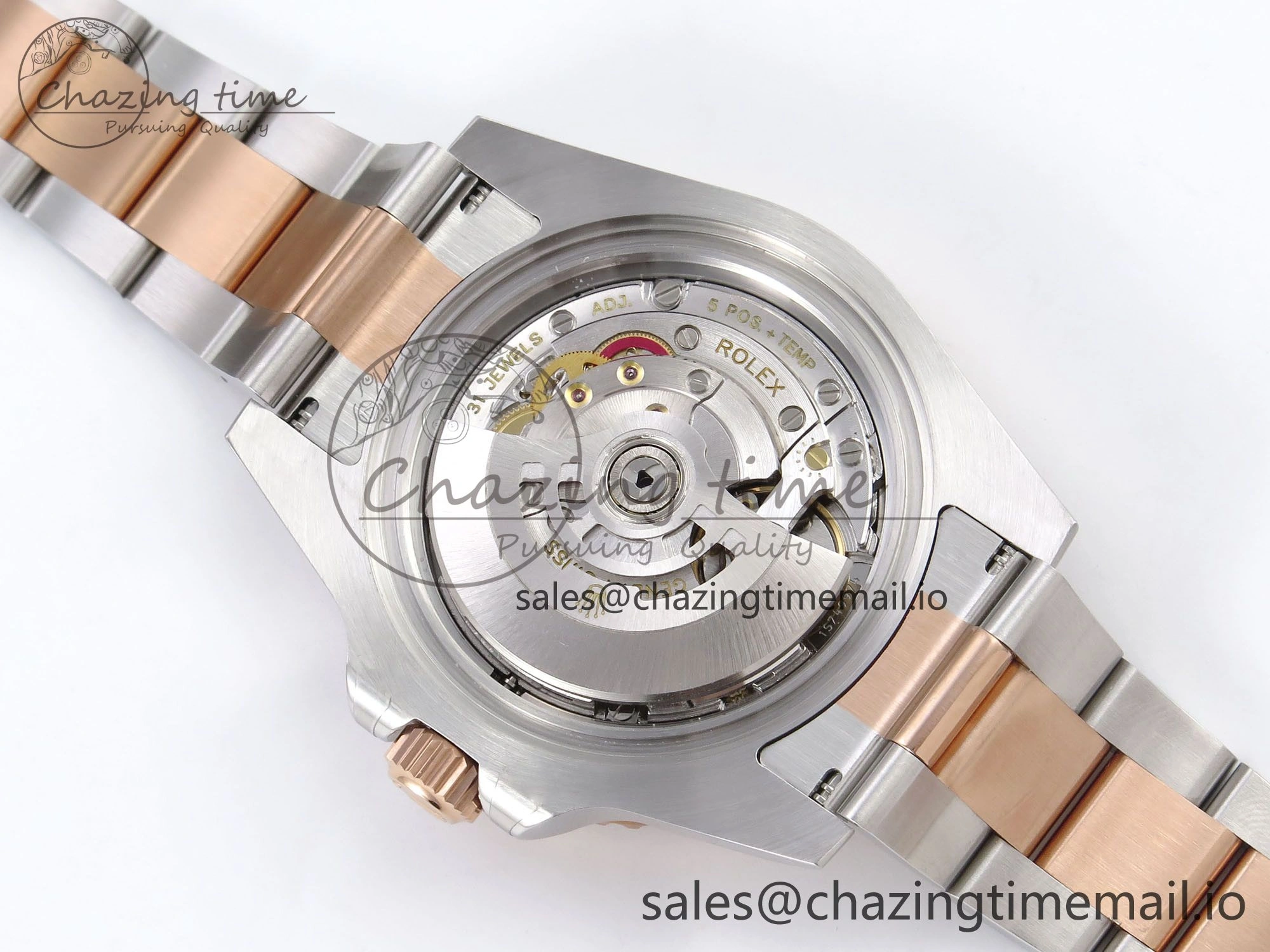 GMT-Master II 126715 CHNR 904L QF 1:1 Best Edition on SS RG Bracelet SH3285 V MultiPurpose 1210