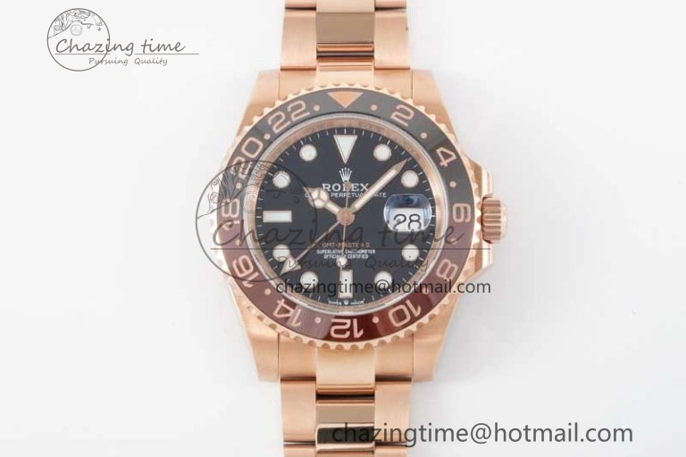 GMT Master II 126715 CHNR 904L SS APF 1:1 Best Edition on RG Bracelet VR3285 CHS Comfortable 2042