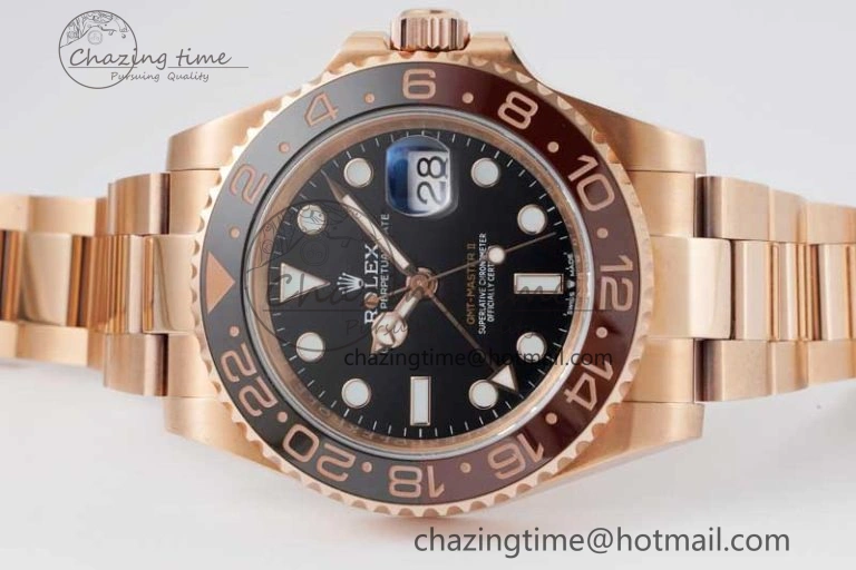 GMT Master II 126715 CHNR 904L SS APF 1:1 Best Edition on RG Bracelet VR3285 CHS Comfortable 2042