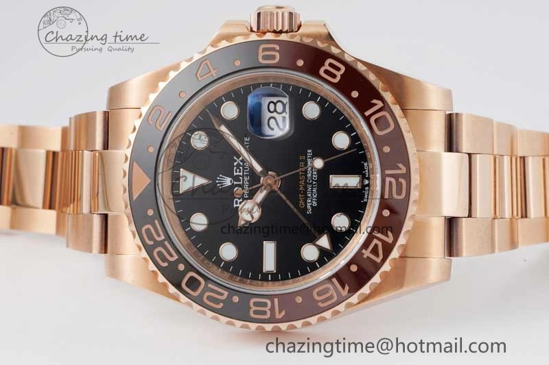 GMT Master II 126715 CHNR 904L SS APF 1:1 Best Edition on RG Bracelet VR3285 CHS Comfortable 2042