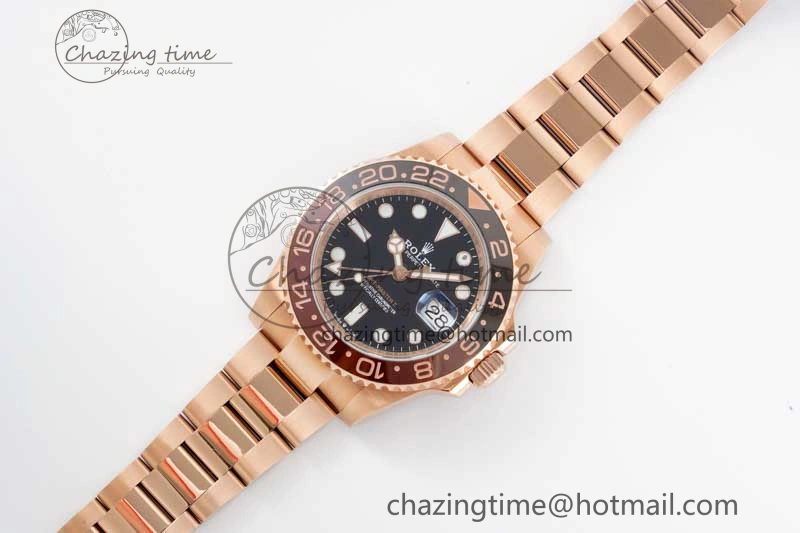 GMT Master II 126715 CHNR 904L SS APF 1:1 Best Edition on RG Bracelet VR3285 CHS Comfortable 2042