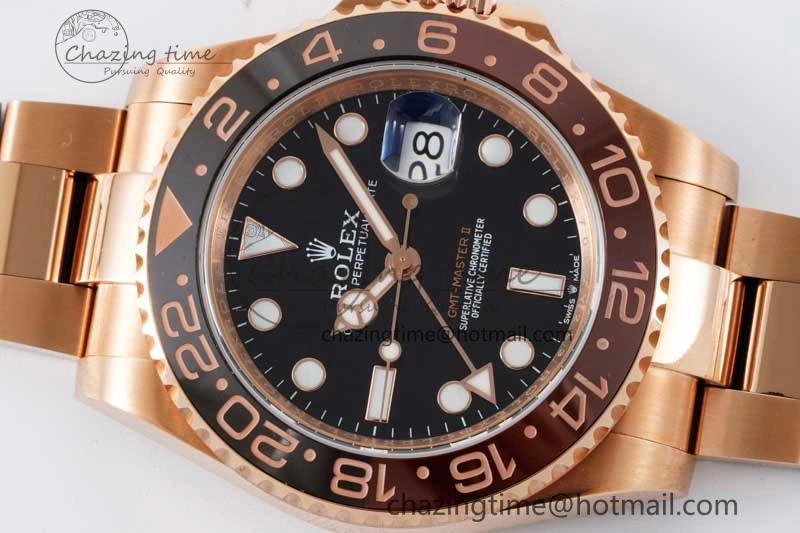 GMT Master II 126715 CHNR 904L SS APF 1:1 Best Edition on RG Bracelet VR3285 CHS Comfortable 2042