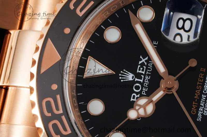 GMT Master II 126715 CHNR 904L SS APF 1:1 Best Edition on RG Bracelet VR3285 CHS Comfortable 2042