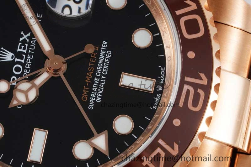 GMT Master II 126715 CHNR 904L SS APF 1:1 Best Edition on RG Bracelet VR3285 CHS Comfortable 2042