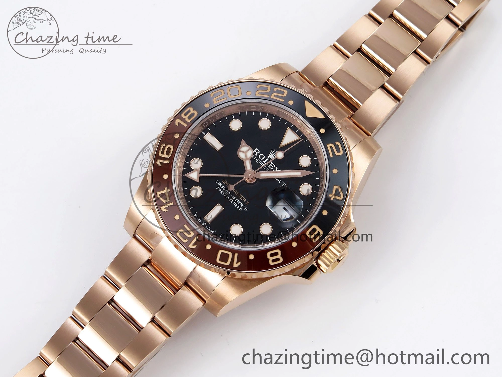 HighPerformance GMT-Master II 126715 CHNR ARF 1:1 Best Edition Black Dial on RG Bracelet VR3285 CHS 1660