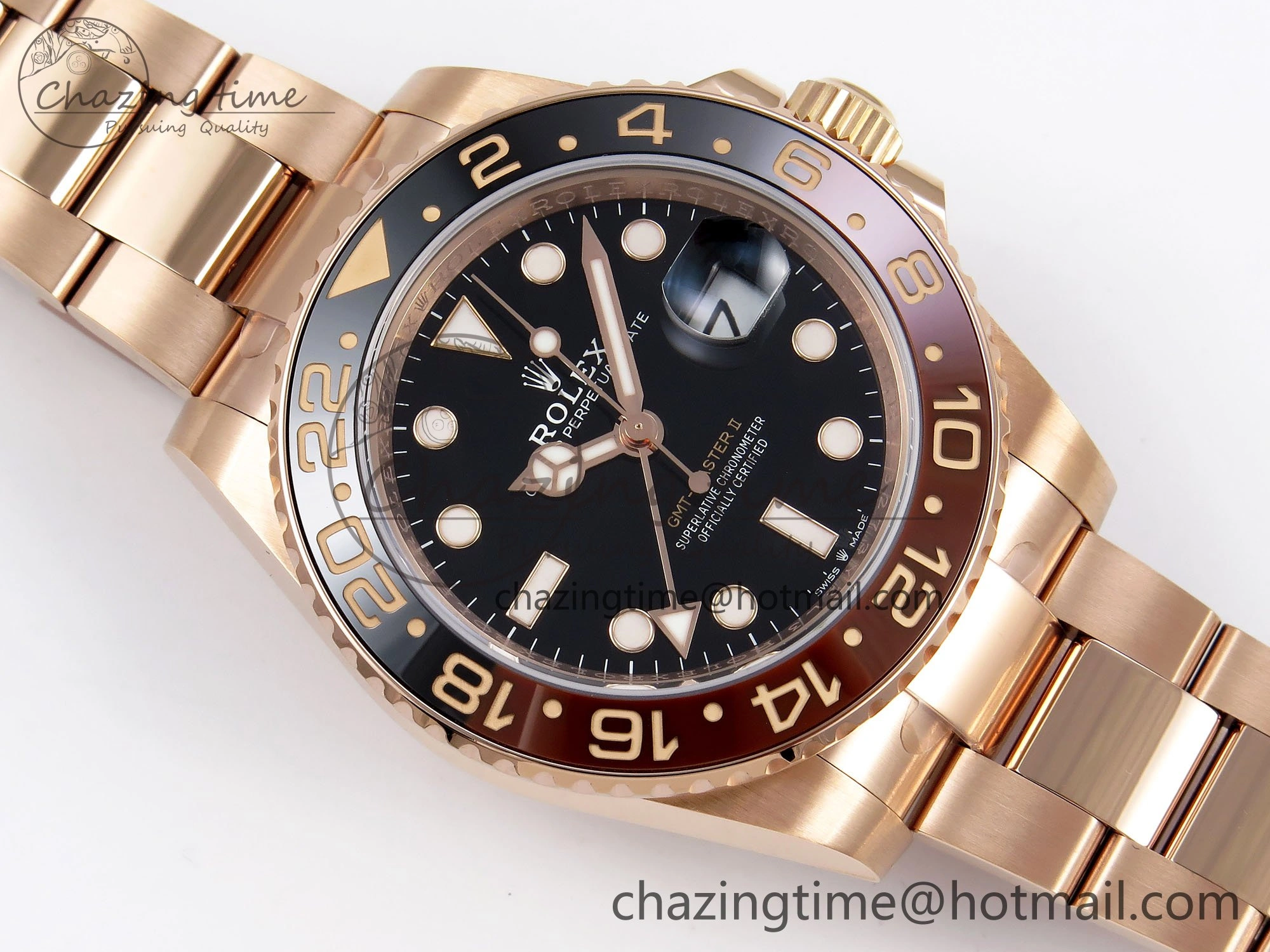 HighPerformance GMT-Master II 126715 CHNR ARF 1:1 Best Edition Black Dial on RG Bracelet VR3285 CHS 1660