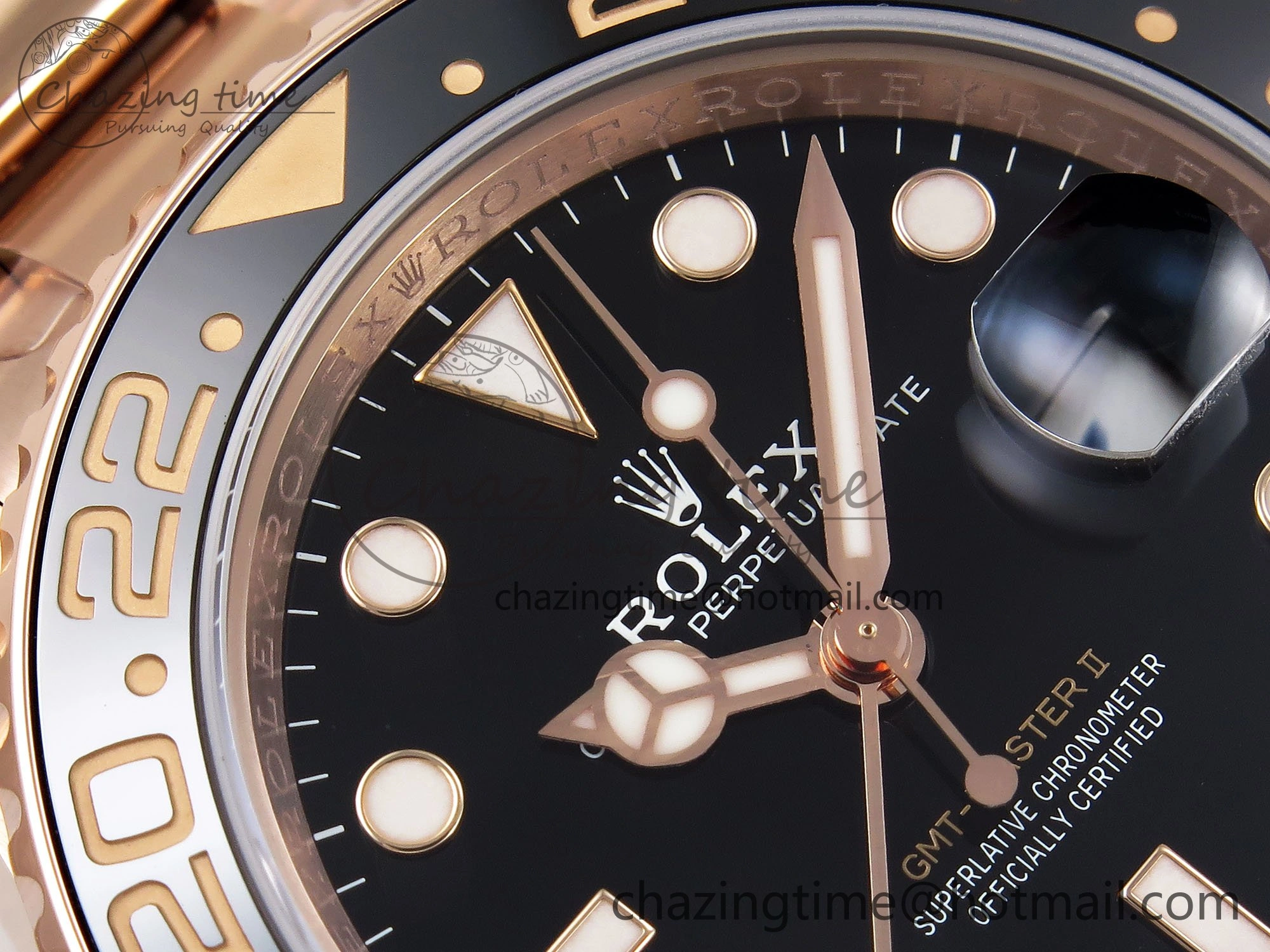 HighPerformance GMT-Master II 126715 CHNR ARF 1:1 Best Edition Black Dial on RG Bracelet VR3285 CHS 1660