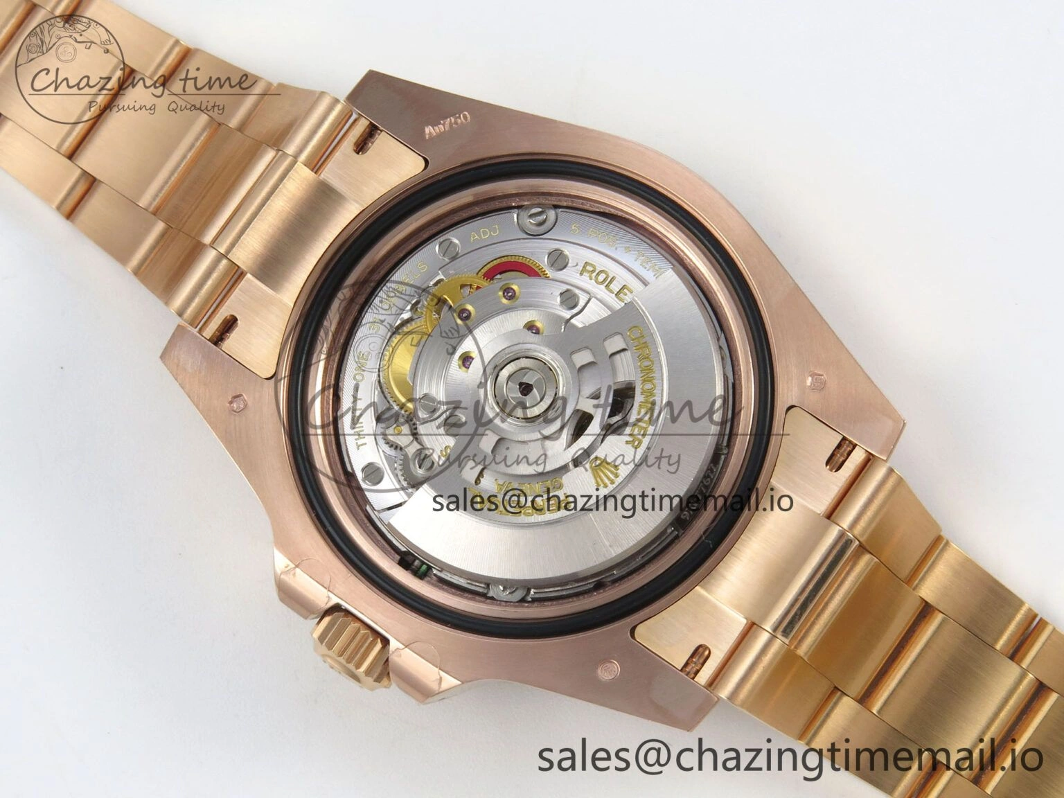 FashionForward GMT Master II 126715 CHNR ARF Best Edition Tiger Iron Dial on RG Oyster Bracelet VR3285 CHS 121