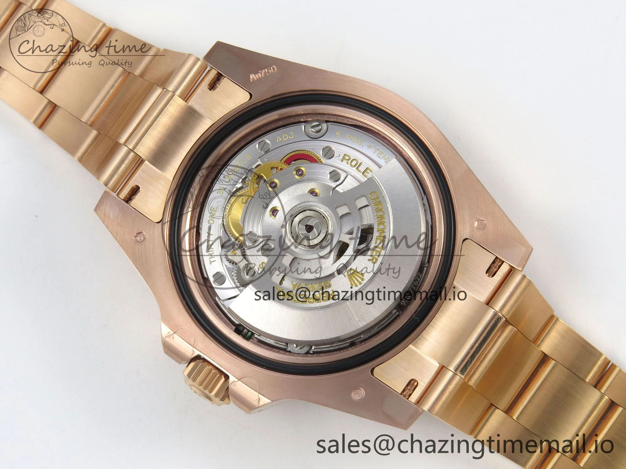 FashionForward GMT Master II 126715 CHNR ARF Best Edition Tiger Iron Dial on RG Oyster Bracelet VR3285 CHS 121