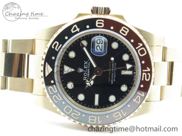 GMT Master II 126715 CHNR Black Brown Ceramic 316L Steel GMF 1:1 Best Edition Black Dial on RG Bracelet A Seasonal 2961