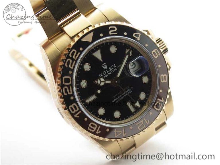 GMT Master II 126715 CHNR Black Brown Ceramic 316L Steel GMF 1:1 Best Edition Black Dial on RG Bracelet A Seasonal 2961