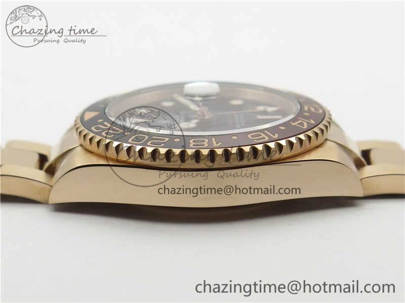 GMT Master II 126715 CHNR Black Brown Ceramic 316L Steel GMF 1:1 Best Edition Black Dial on RG Bracelet A Seasonal 2961