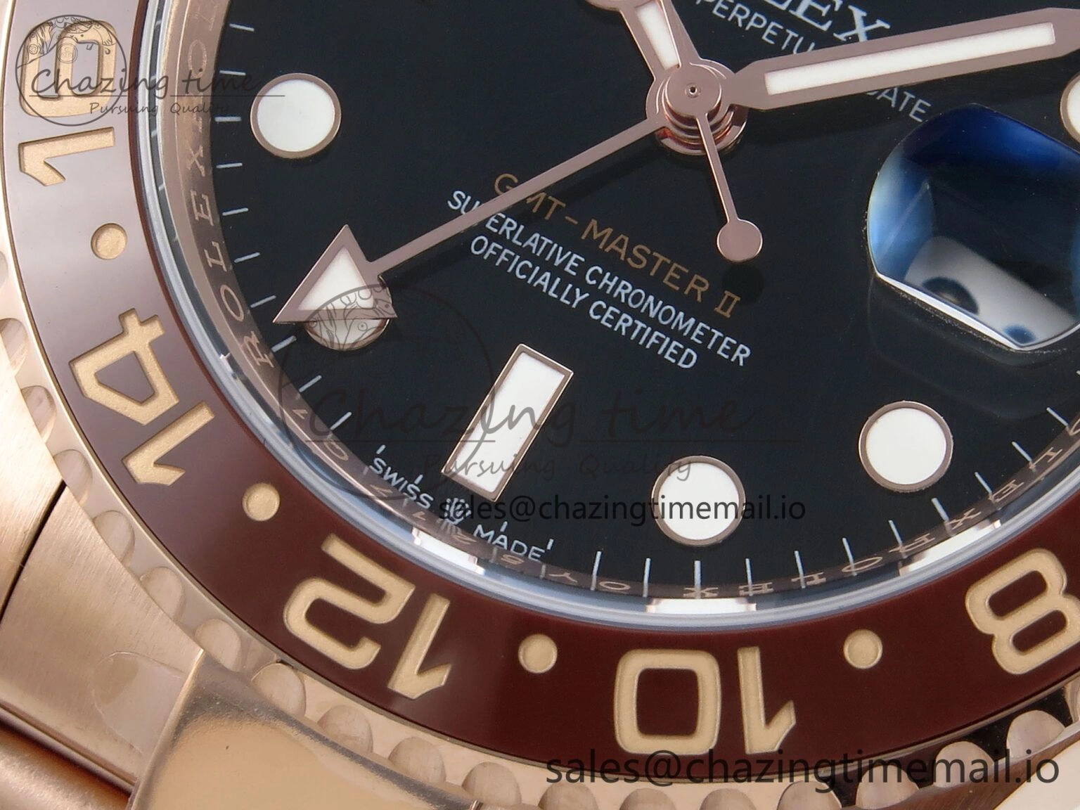 TravelReady GMT-Master II 126715 CHNR Black Brown Ceramic 904L Steel EWE 1:1 Best Edition on Oyster Strap EWE3285 V 820