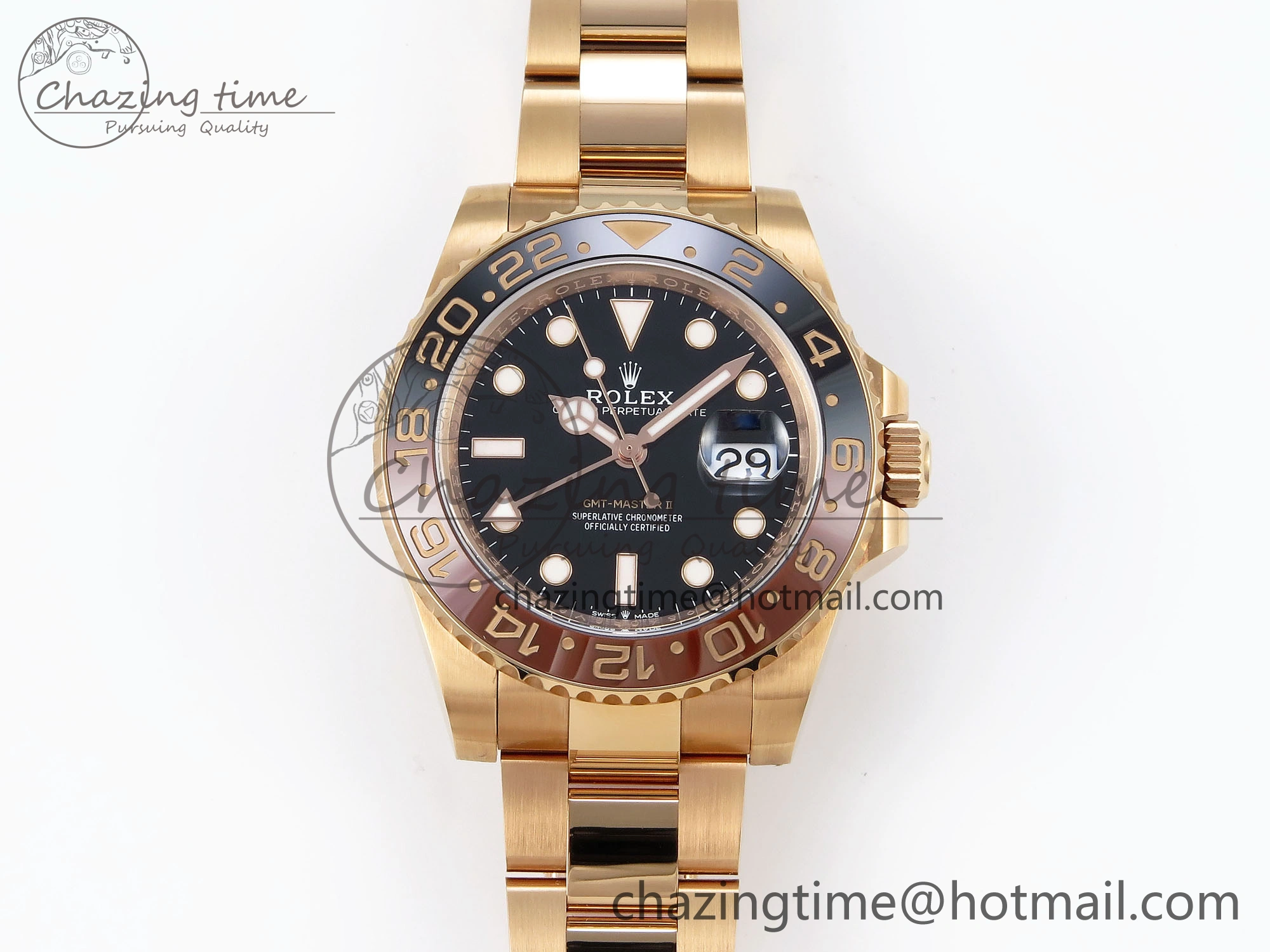 MoistureWicking GMT-Master II 126715 CHNR Black Brown Ceramic Clean Factory 1:1 Best Edition on RG Bracelet DD 1715