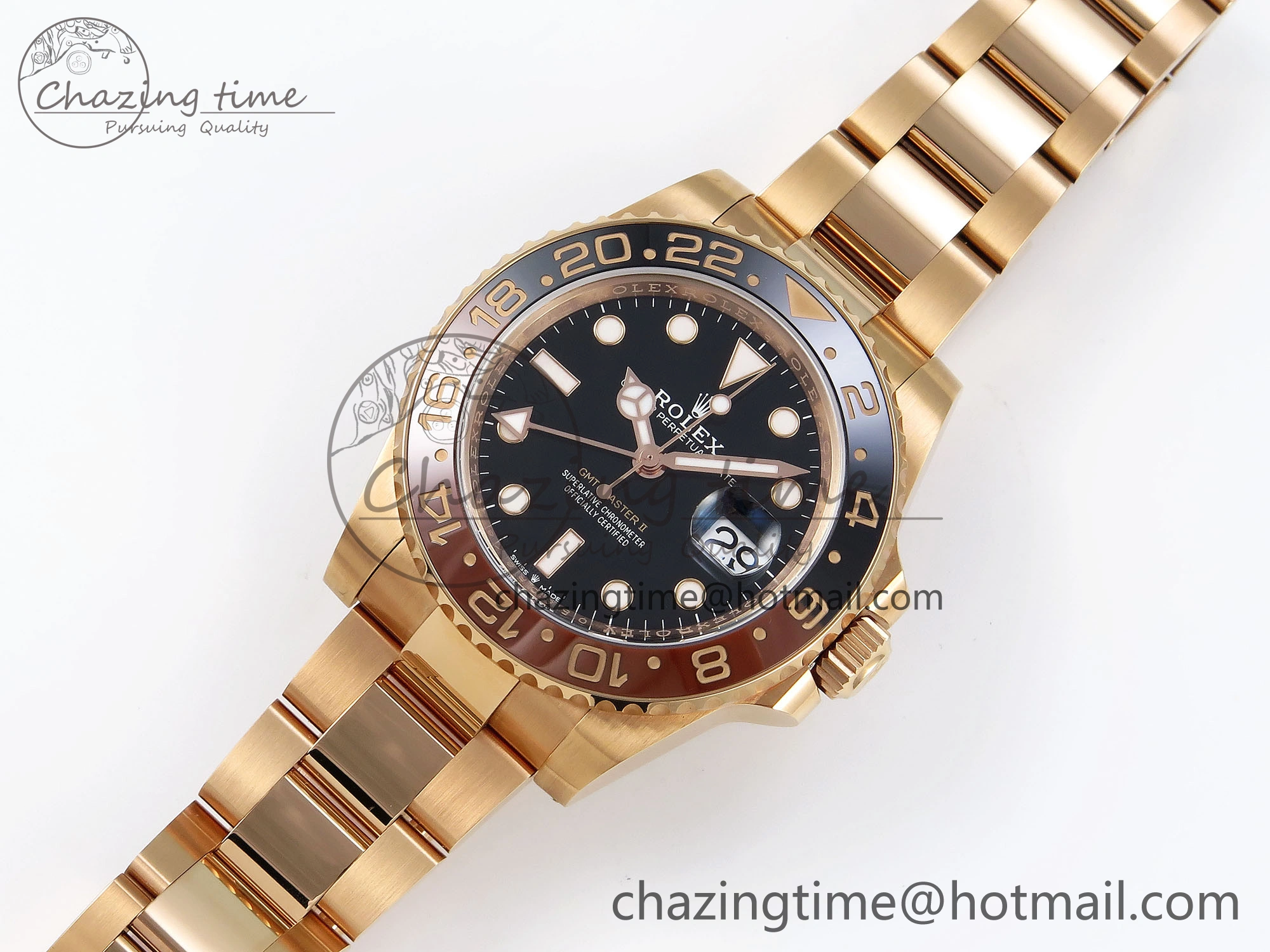 MoistureWicking GMT-Master II 126715 CHNR Black Brown Ceramic Clean Factory 1:1 Best Edition on RG Bracelet DD 1715
