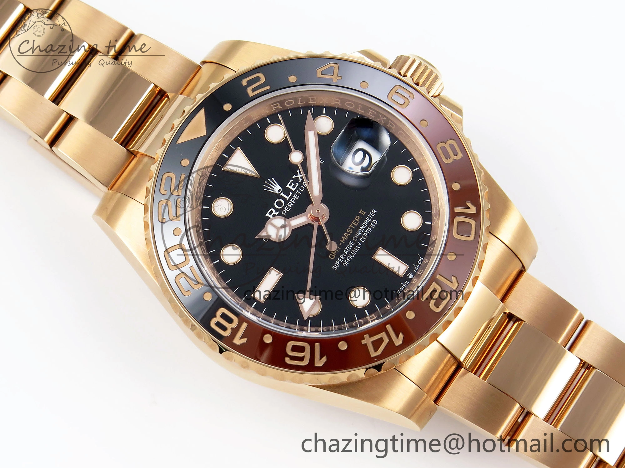 MoistureWicking GMT-Master II 126715 CHNR Black Brown Ceramic Clean Factory 1:1 Best Edition on RG Bracelet DD 1715