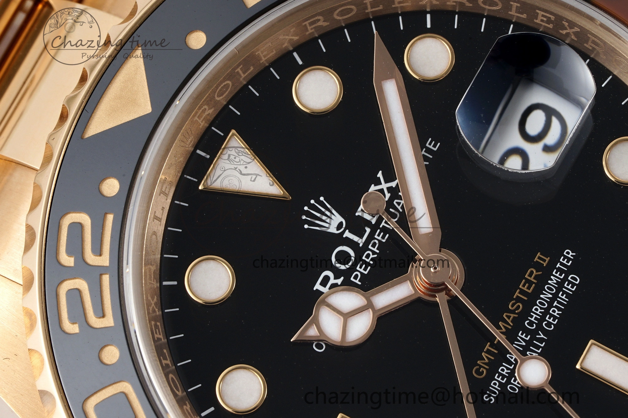 GMT-Master II 126715 CHNR Black Brown Ceramic Clean Factory 1:1 Best Edition on RG Bracelet VR Sleek 2101