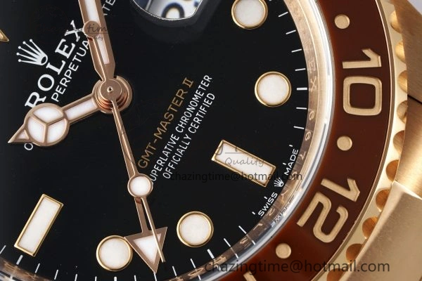 GMT-Master II 126715 CHNR Black Brown Ceramic Clean Factory 1:1 Best Edition on RG Bracelet VR Sleek 2101