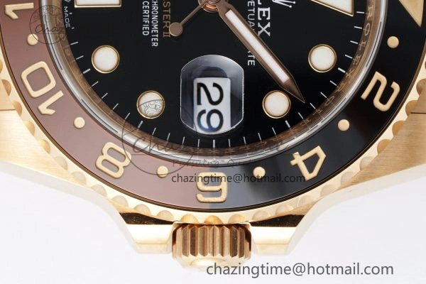 GMT-Master II 126715 CHNR Black Brown Ceramic Clean Factory 1:1 Best Edition on RG Bracelet VR Sleek 2101