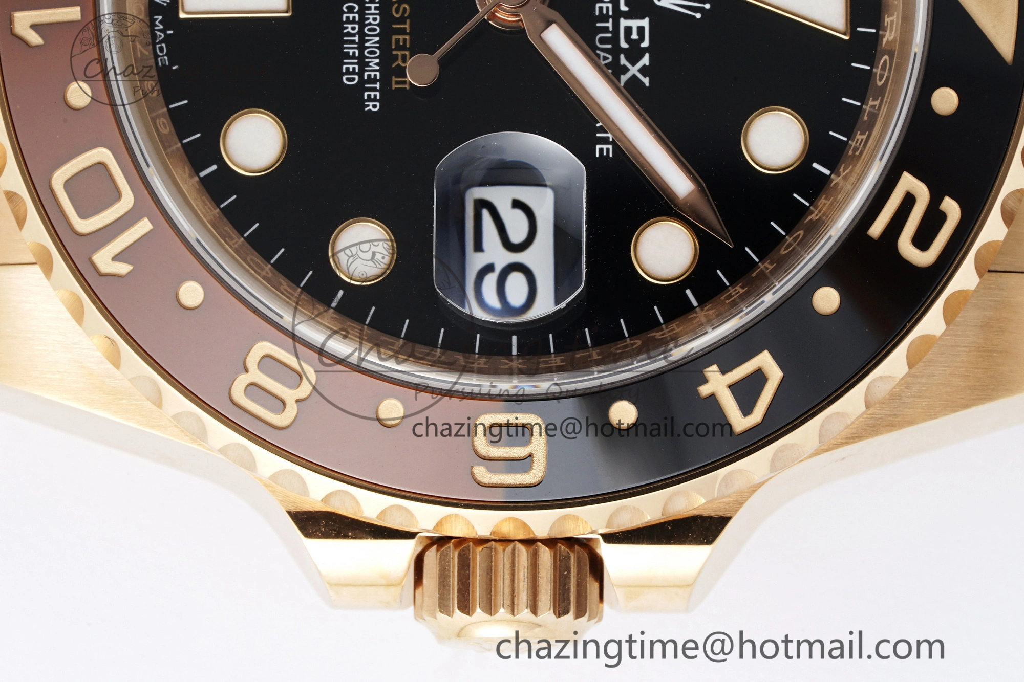 GMT-Master II 126715 CHNR Black Brown Ceramic Clean Factory 1:1 Best Edition on RG Bracelet VR Sleek 2101