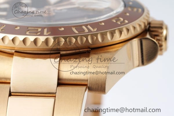 GMT-Master II 126715 CHNR Black Brown Ceramic Clean Factory 1:1 Best Edition on RG Bracelet VR Sleek 2101