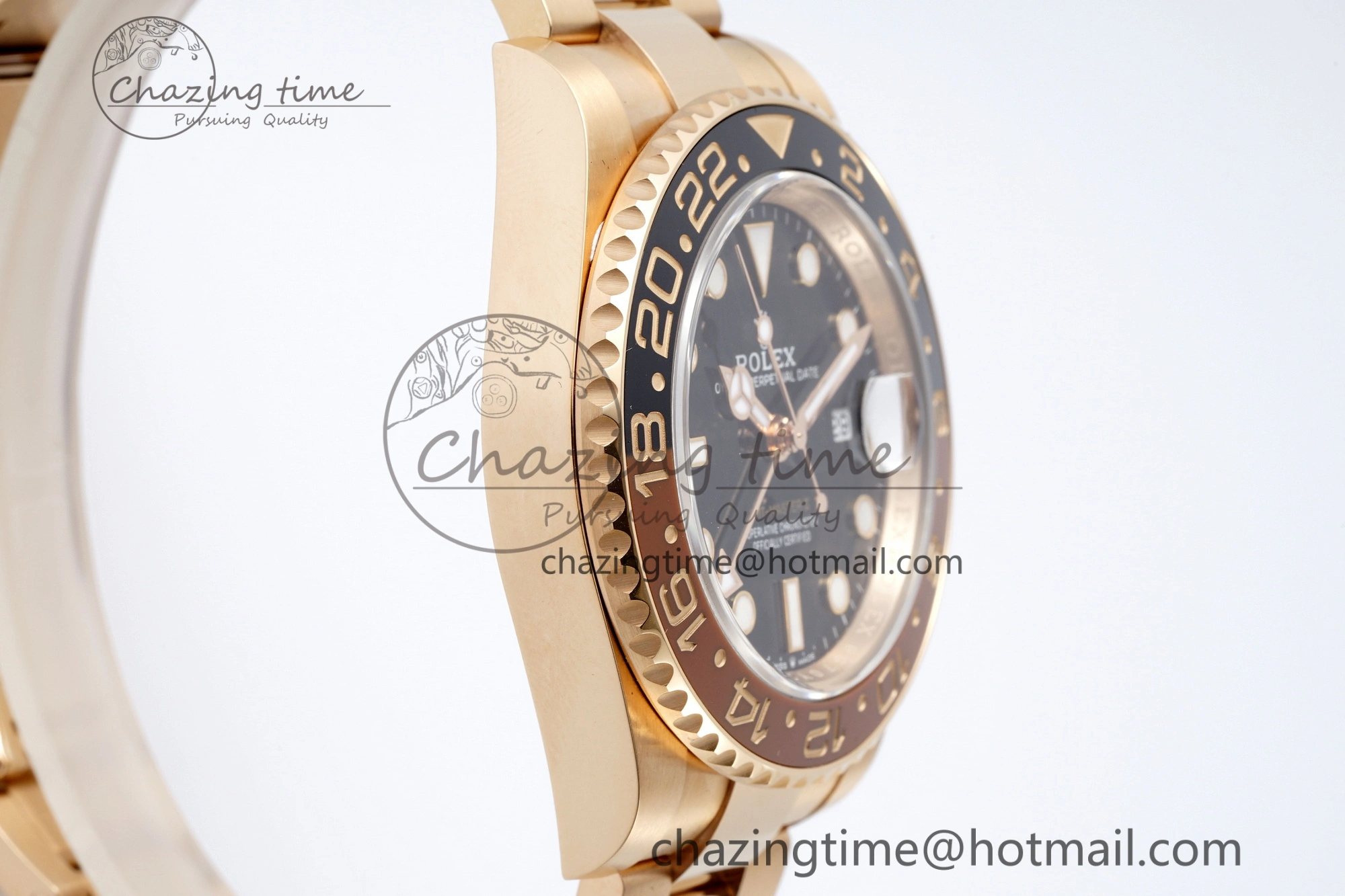 GMT-Master II 126715 CHNR Black Brown Ceramic Clean Factory 1:1 Best Edition on RG Bracelet VR Sleek 2101