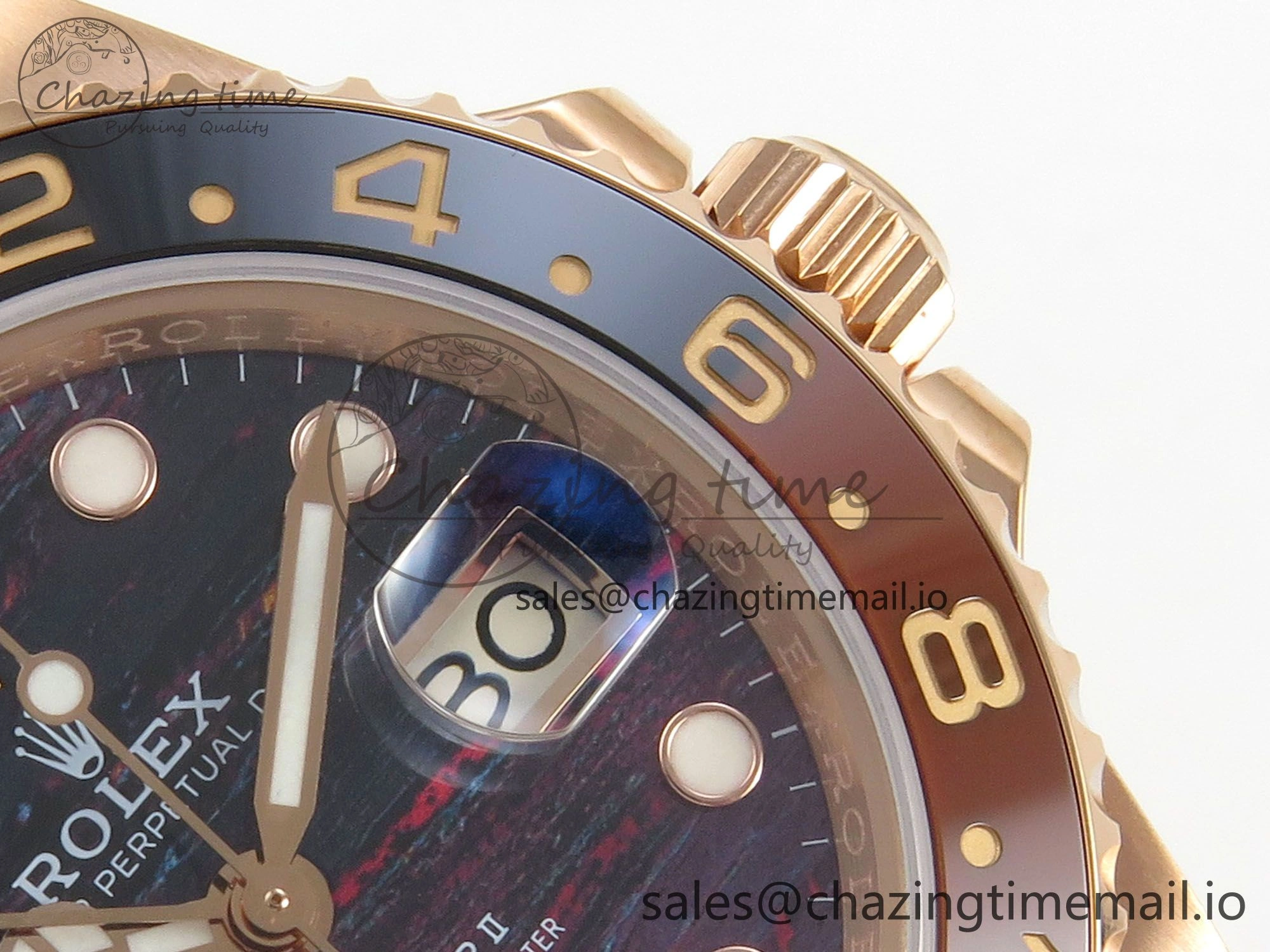 WrinkleFree GMT-Master II 126715 CHNR RG 3EF 1:1 Best Edition Tiger Iron Dial on RG Bracelet Super Clone VR3285 CHS 69
