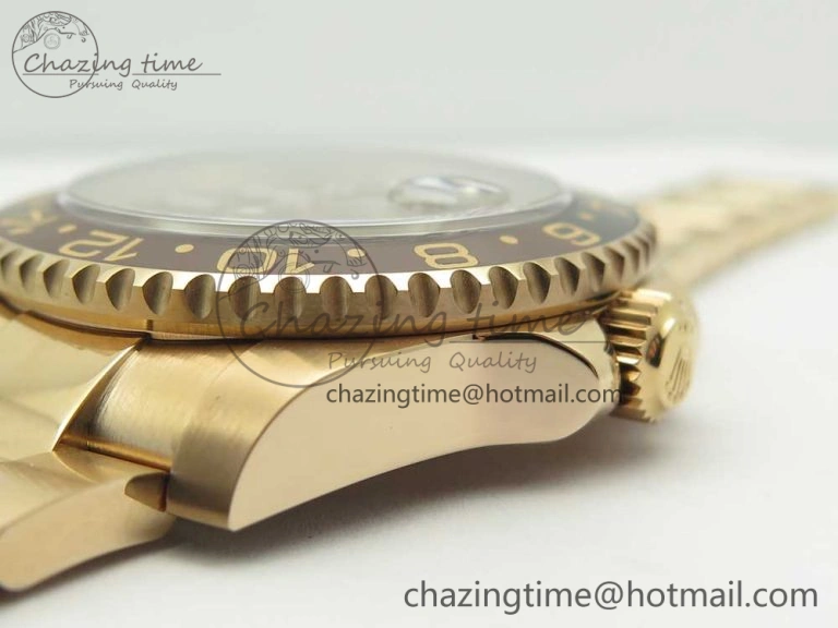 Elegant GMT-Master II 126715 CHNR RG BP Maker Best Edition Black Brown Ceramic Bezel Black Dial on RG Bracelet A 3348
