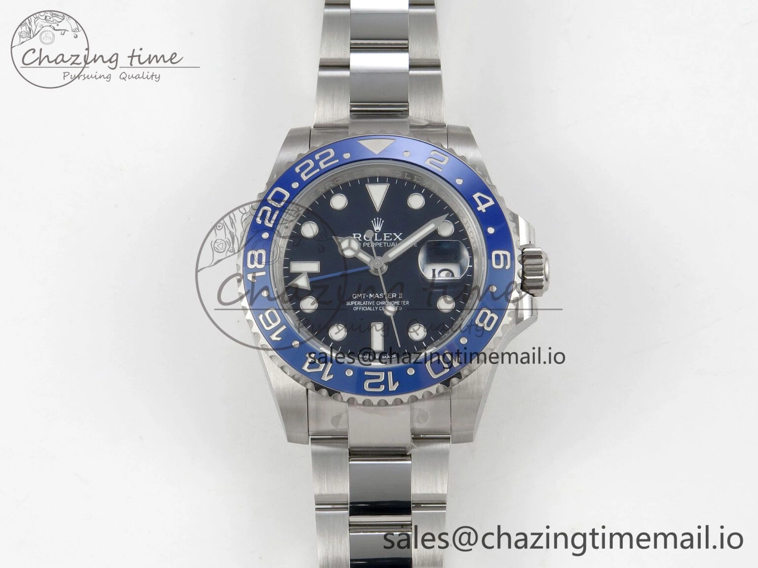 GMT-Master II 126716 BLAKEN 904L 1:1 Best Edition Blue Dial on SS Bracelet SH Premium 179