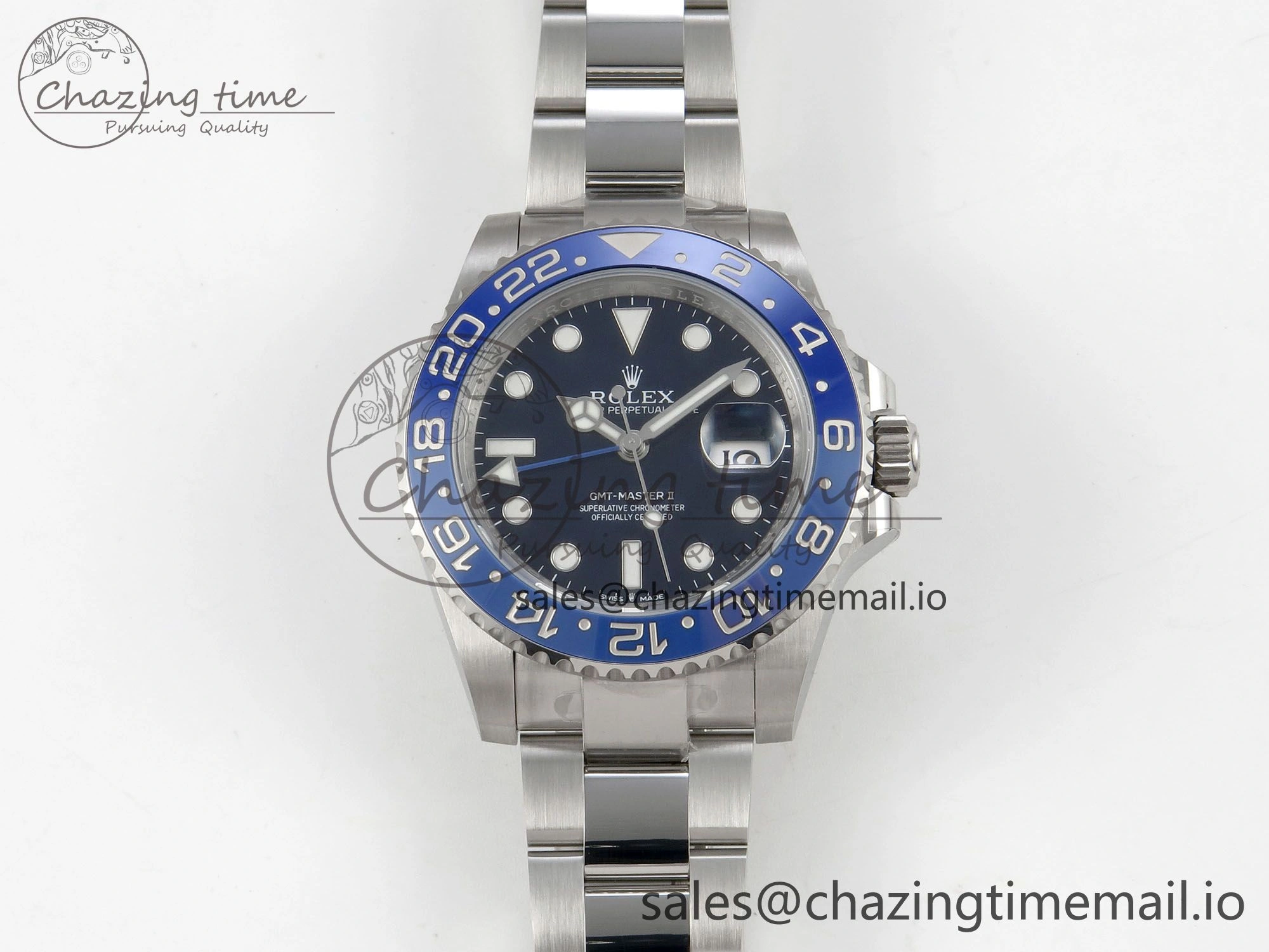 GMT-Master II 126716 BLAKEN 904L 1:1 Best Edition Blue Dial on SS Bracelet SH Premium 179