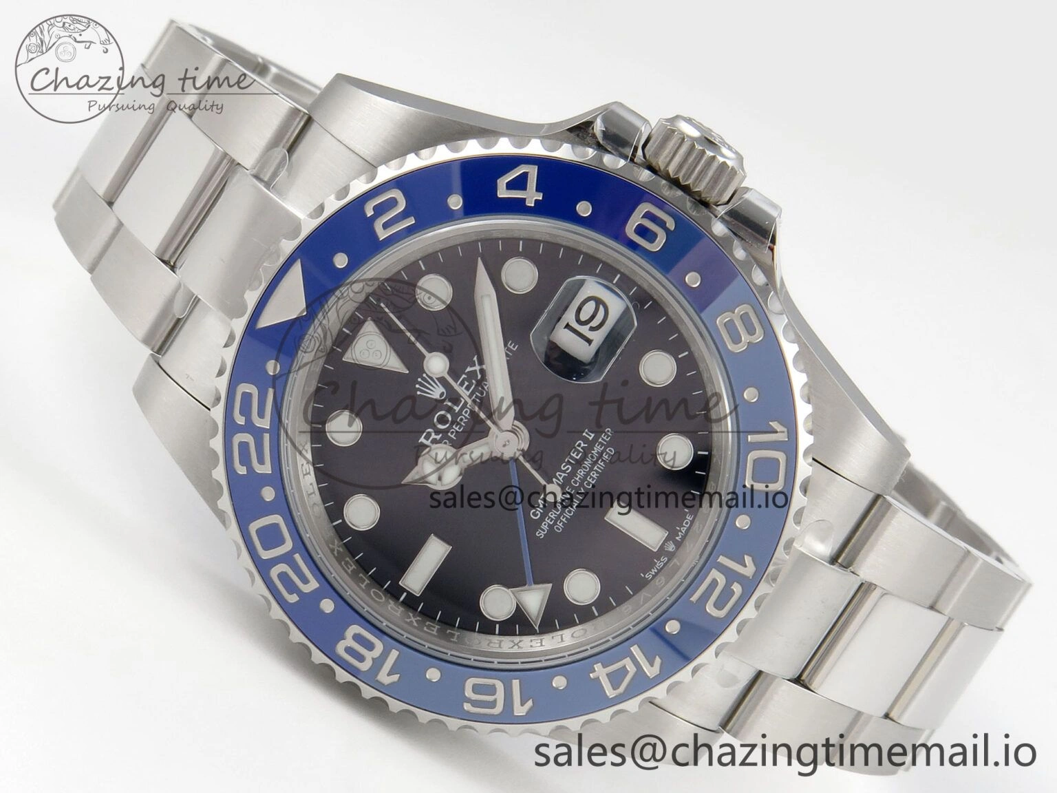 GMT-Master II 126716 BLAKEN 904L 1:1 Best Edition Blue Dial on SS Bracelet SH Premium 179